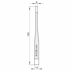 Kiwaki do wobblerów z taśmą klejącą przeźroczystą SLIM / B PET 030/190, opakowanie 100 szt.