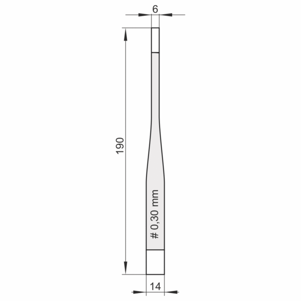 Kiwaki do wobblerów z taśmą klejącą przeźroczystą SLIM / B PET 030/190, opakowanie 100 szt.
